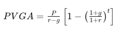 Present Value of a Growing Annuity (PVGA) Formula