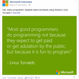 Microsoft Indonesia Mengutip Linus Torvalds